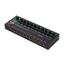 10 Channel Stereo Mono Line Audio Mixer 6.35mm Input Output TRS/TS Jacks