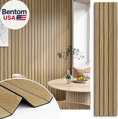 3D Brown Wood Panels for Walls 118″ X 11.8″ Acoustic Slat Wall Paneling Peel and