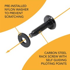 12-24 Rack Screws [50pk] – Mount with (50 Pack), Black