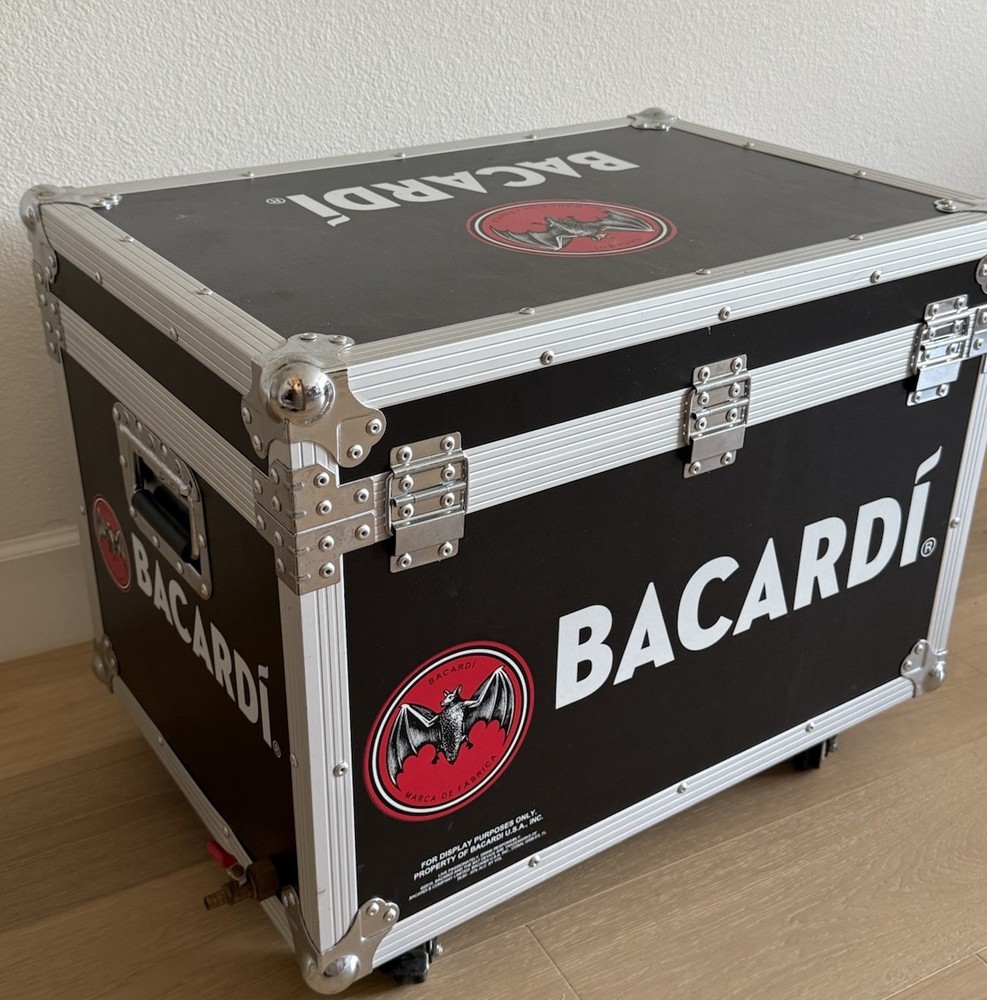 Bacardi Road Case Cooler Trunk w/ Wheels Limited edition
