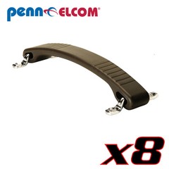 8 Pack Penn Elcom 0394BRN Long Brown Rubber Strap Handle 7″ x 1″ steel fittings