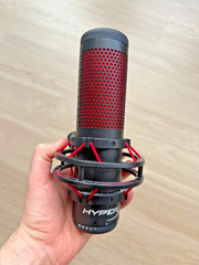 HyperX QuadCast Wired Multi-Pattern Condenser Microphone with Dynamic RGB…