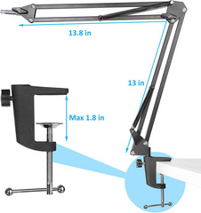Hyperx Solocast Mic Boom Arm Stand – Professional Adjustable Scissor Microphone