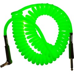 MXR 15′ GLO Coil Instrument Cable Straight to Angle 15 ft.