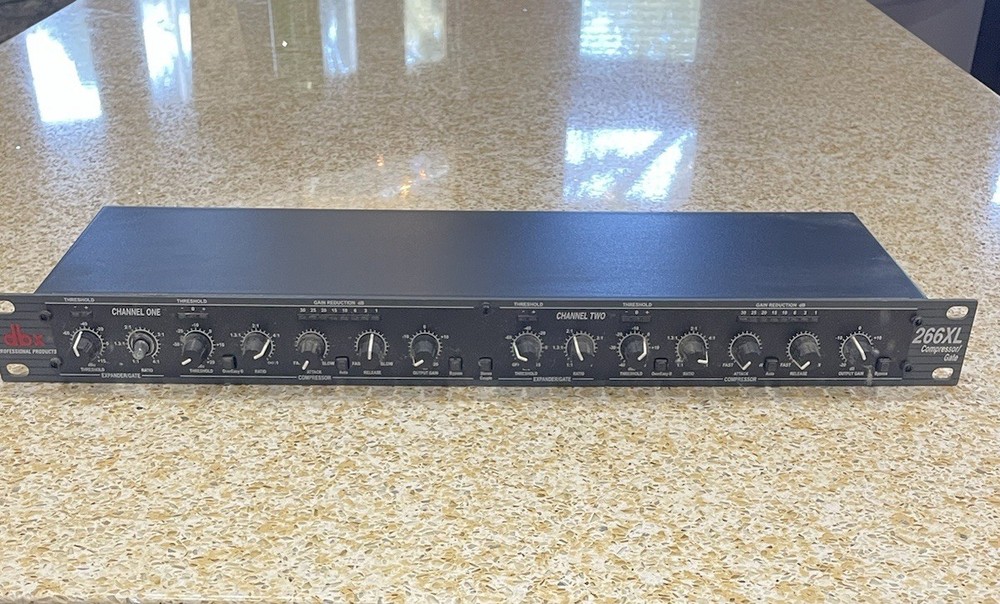 DBX 266XL Professional Audio Compressor Gate Dual Channel Expander Noise Gate