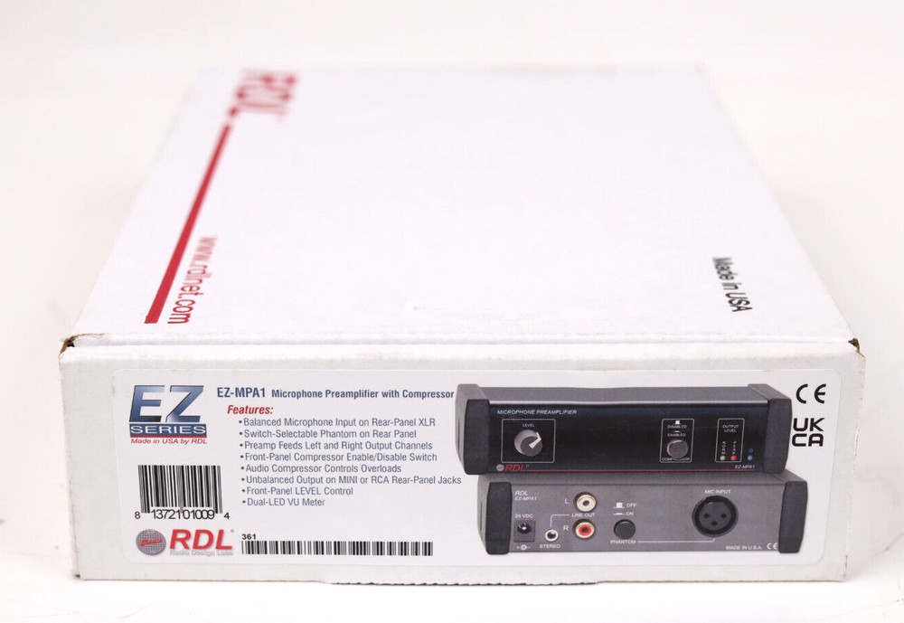 New RDL EZ-MPA1 Microphone Preamplifier