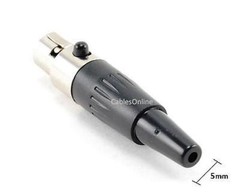 2-PACK Mini XLR 3-Pin Female Pro Lapel Microphone/ Mic Pack Audio Connector