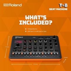 Roland AIRA Compact T-8 Beat Machine | Ultra-Portable Rhythm & Bass