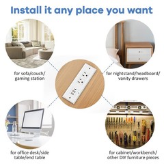 Recessed Power Strip with PD 20W Type-C, Desk Outlets with 2 USB-A & 1 USB-C …