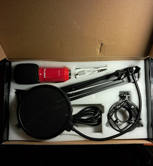 ZINGYOU BM-800 Condenser Microphone Kit – Red