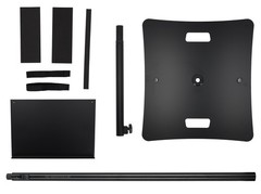 Rockville RLF2 BLACK 10 Foot Solid Base Speaker/Lighting/Projector DJ Stand+Bag