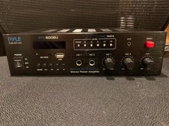 Pyle PFA600BU Compact Bluetooth USB AUX FM Radio Public Address Amplifier Receiv
