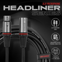 Cableworks Cases Headliner Series Premium 20 Foot XLR Microphone Cable, (GCWH-XL