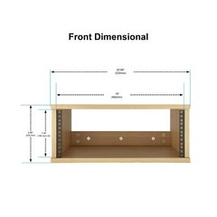 4U Wooden Desktop Studio Rack, Standard Rack for Equipment in Golden Oak Fini…