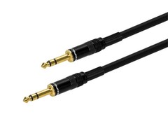 Monoprice 1/4 Inch (TRS) Male to Male Cable Cord 3ft Black 16AWG (Gold Plated)