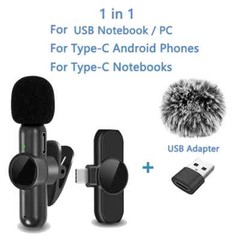 2.4G Wireless Lavalier Microphone Noise Cancelling Audio Video Recording