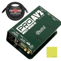 Radial Engineering ProAV2 Stereo Passive Multimedia Direct Box Bundle w/Pig H…