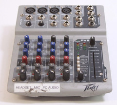 Peavey PV6 6 Channel Compact Stereo Live Sound Microphone Audio Mixer UNTESTED