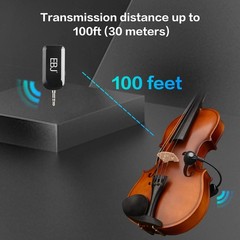 2.4G Instrument Microphone Receiver with Detachable Suction Cup for Guitar Vi…
