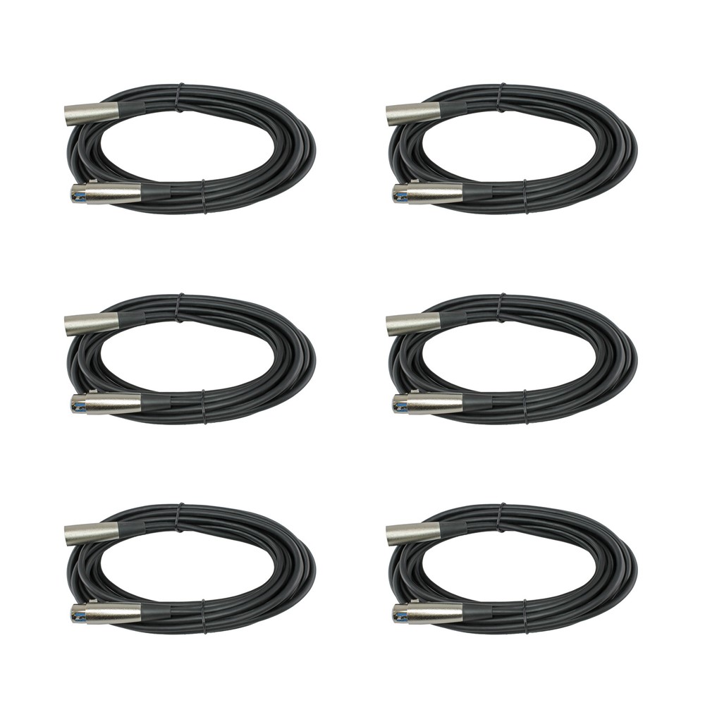 6 shielded 3 pin XLR Male Female mic microphone extension audio cable 25 FT FOOT