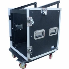 12 Space Rack Case with Slant Mixer Top and Casters – Amp Effect PA/DJ Pro Audio