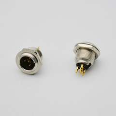 mini xlr male connector plug 3 4 5 pin socket 5lot silver for microphone cable