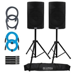 Alto Professional TX415 15″ Powered Active DJ PA Speaker Pair w Stands Pack