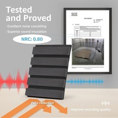 Elegant Matte Black Acoustic Panels – 2 Count Wood Slat Wall & Ceiling Upgrade