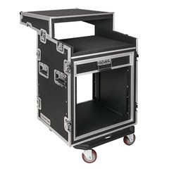 Sound Town Shock Mount 12U ATA 20” Rackable Depth 11U Slant Mixer STMR-SP12UW