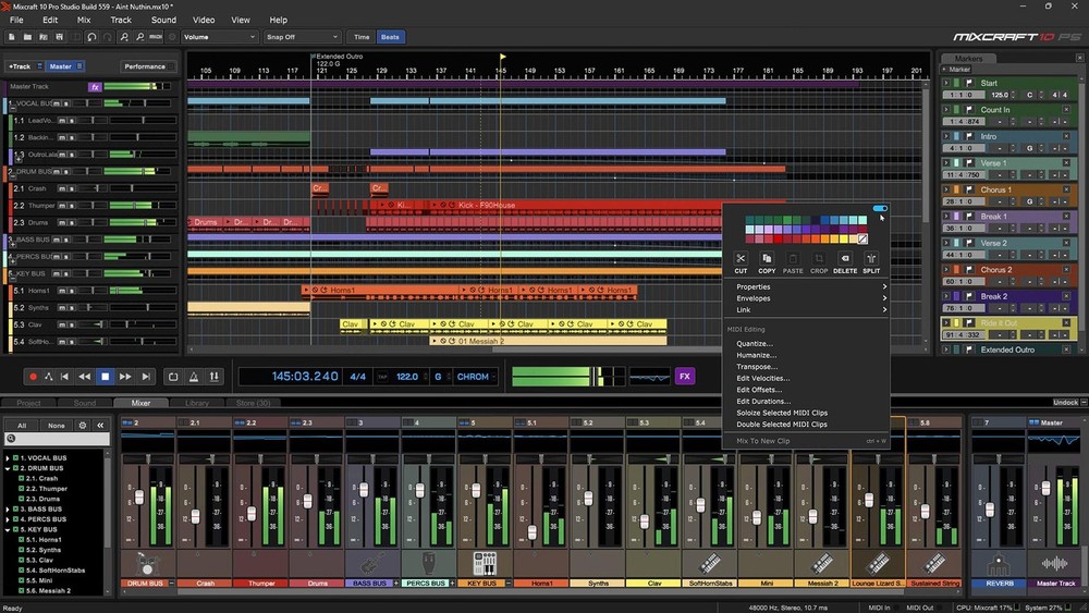 Mixcraft 10.6 Recording Studio
