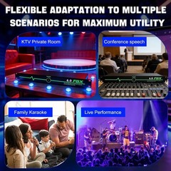 Professional Feedback Suppressor, Audio Processor, 6-In 6-Out Microphone Anti…