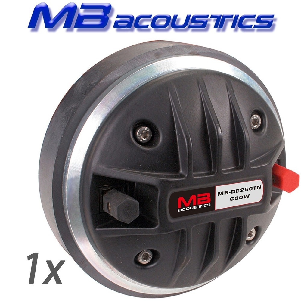 1 Titanium Compression Driver 1.75″ VC, 8Ω 650W 2/3-Bolt DE250TN MB Acoustics