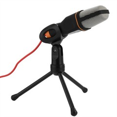 3.5mm Studio Condenser Microphone PC Recording Broadcasting Mic Kit Tripod Mount