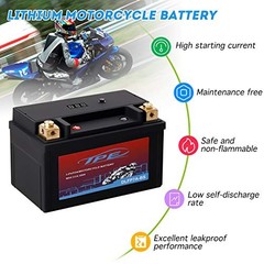 Lithium Motorcycle Scooter Battery YTX7A-BS LiFePO4 Engine Start 7A-Black