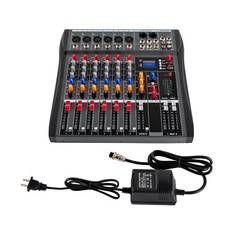 6-Channel Audio Mixing Console Music Recording Bluetooth Studio Sound Mixer USB