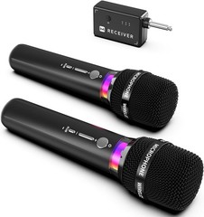 Wireless Microphone, Rechargeable Wireless Microphones with One-to-One Chip Co..