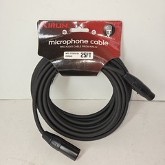KIRLIN Cable MPC Microphone Cable, XLR, BLACK, 25FT. I2 Music Guitar Concerts