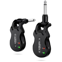 LEKATO 5.8G 4 Channels Wireless Guitar System Transmitter Receiver Rechargeable