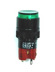 1pc DECA Push button Switch D16LMR1-1ab SPST Momentary Bulb Lamp= ACDC 24 or 12V