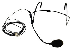 Sennheiser HSP 4 Condenser Cardioid Headworn Microphone, 3-Pin Lemo, Black