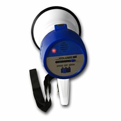 Lightweight 2000ft Range Portable Megaphone Bullhorn with Strap Siren for Sports