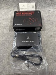 Standalone MIDI-USB Host Bridge Box – 1-In/1-Out 5-Pin MIDI-Host, 1i/1o, Black