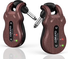 LEKATO 5.8Ghz Wireless Guitar System, 24-Bit Audio Transmitter and Receiver for