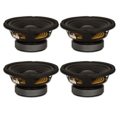 4 Goldwood Sound GW-206/8 OEM 6.5″ Woofers 180 Watt ea 8ohm Replacement Speakers