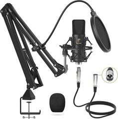 TONOR XLR Condenser Microphone Studio Kit with Boom Arm