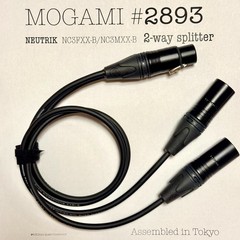 Mogami 2893 Key Signal 2-way Splitter – XLR 1 to2 Parallel – Line-Level Balanced