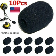 10Pcs Black Microphone Headset Grill Windscreen Sponge Foam Mic Cover US