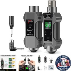 UHF Wireless XLR Transmitter & Receiver – 16 Channels, 164ft Range, 8hr Battery