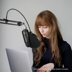 Professional Microphone Pop Filter Mask Shield Compatible with Blue Yeti and Any
