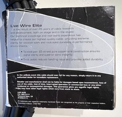 Livewire Elite Pure Copper 12g Speaker Cable – Banana to 1/4″ Male 25 ft. Black